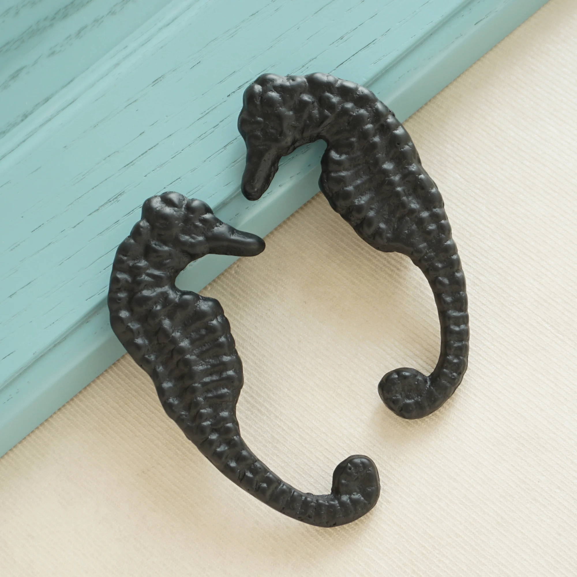 Милый черный с формой гиппокампа Алюминий сплава дети Спальня мебельные ручки