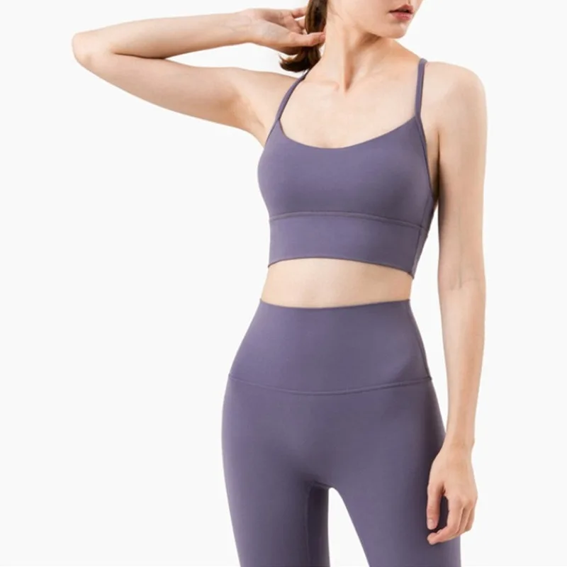 High-intensity Sports Shockproof Gathered Y-shaped Beautiful Back Women Tank Tops