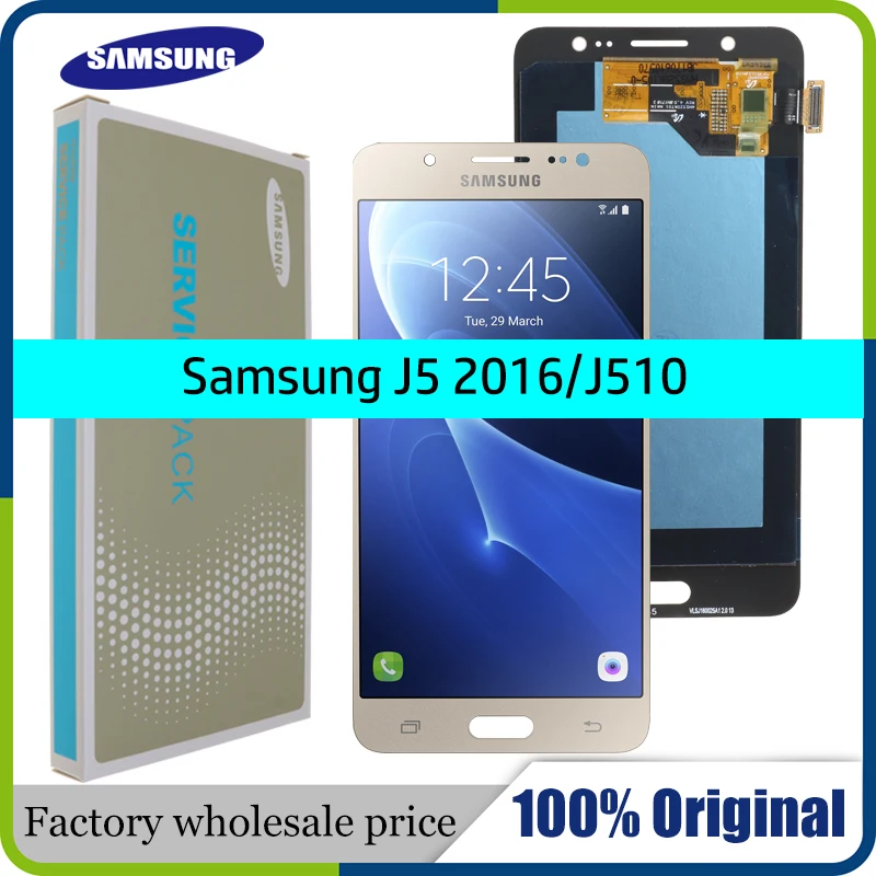 5,2 ''Супер AMOLED lcd для SAMSUNG Galaxy J5 дисплей J510 J510F J510FN J510M кодирующий преобразователь сенсорного экрана в сборе
