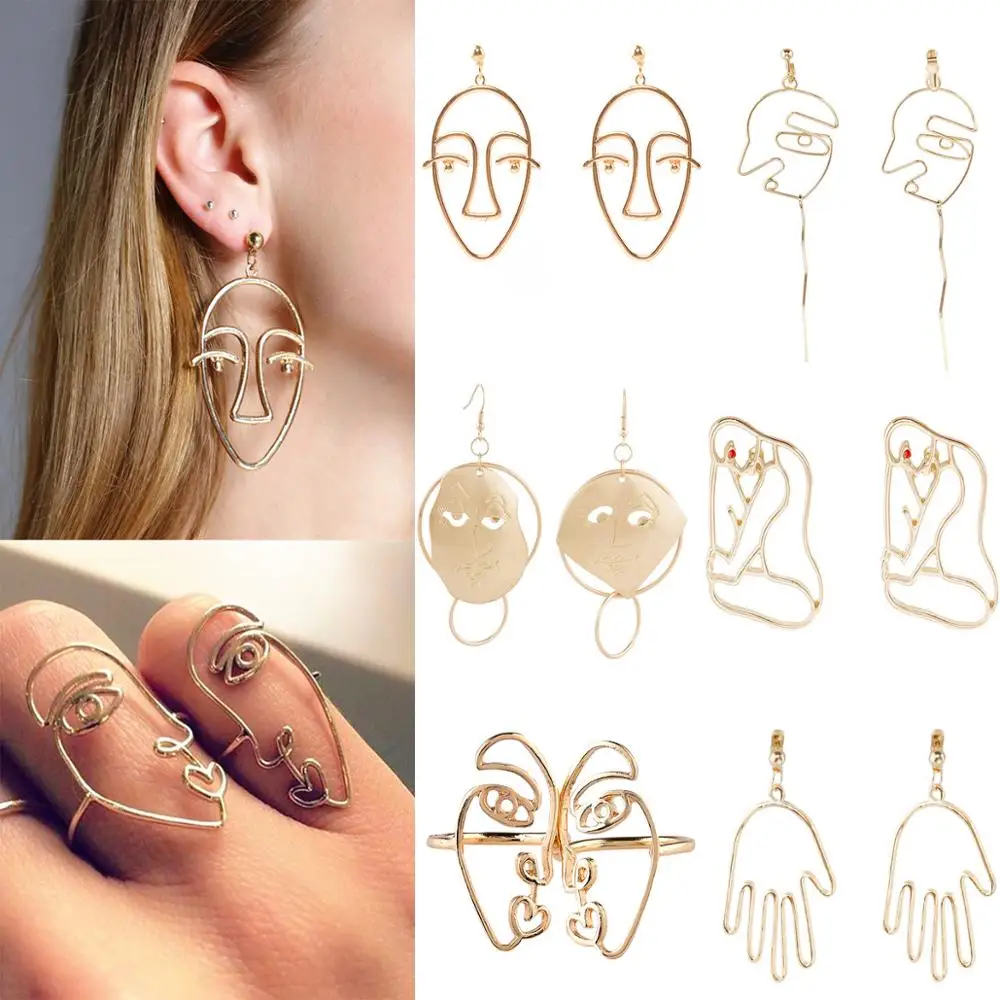 Уникальный дизайн простые серебряные золотые Висячие серьги для женщин