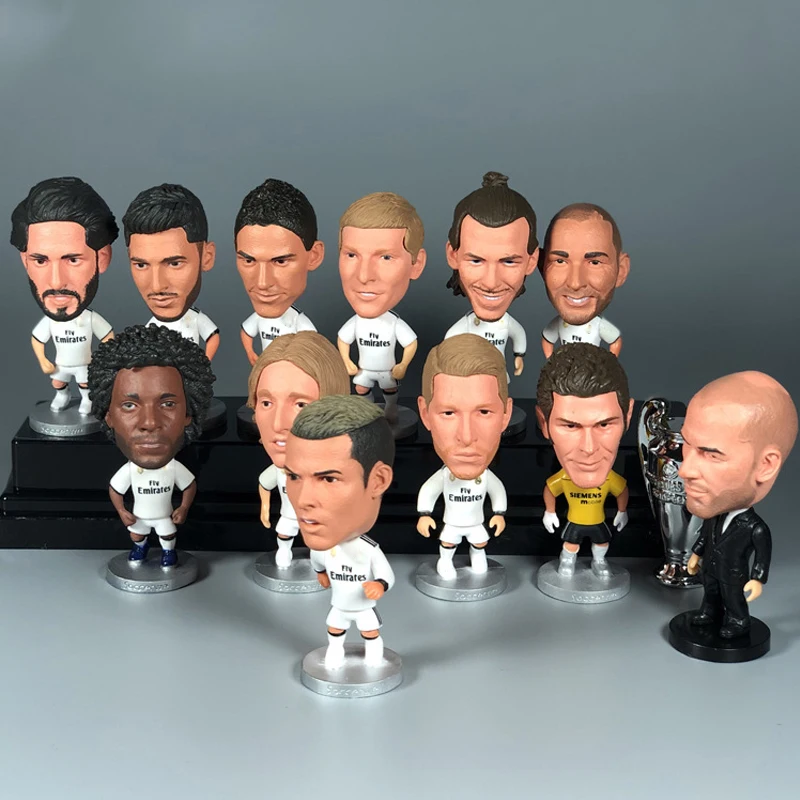 6 5 см 2 дюйма фигурки игрока в футбол Мадриде куклы Zidane C. Роналду Ramos игрушки