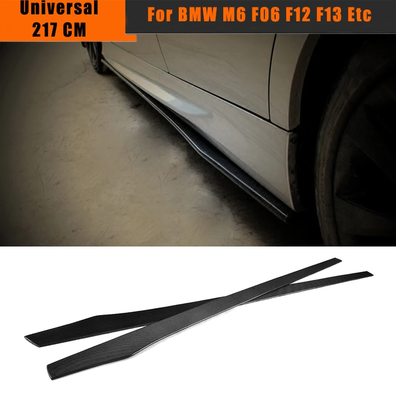 

Carbon Fiber Universal Car Side Skirt Extension Rocker Splitters Lip Diffuser for BMW M6 F06 F12 F13 Etc 200CM 217CM