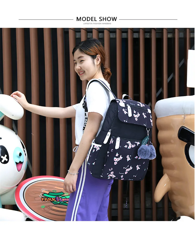 

Waterproof USB Charging Polyester Backpack Women School Backpacks Schoolbag For Teenagers Girls Student Book Bag Boys Satchel