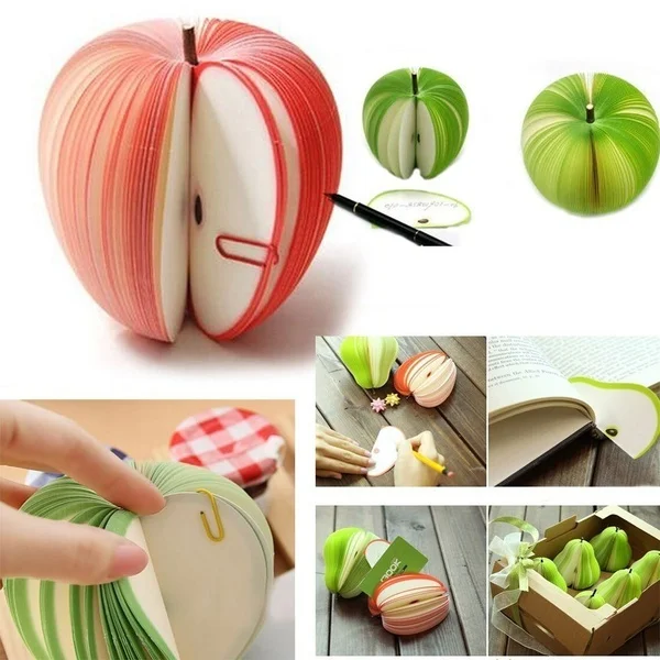 New Creative Pads Office Stationery Fruit Vegetable Memo Bookmarks Stickers Sticky Notes Random Color | Канцтовары для офиса и