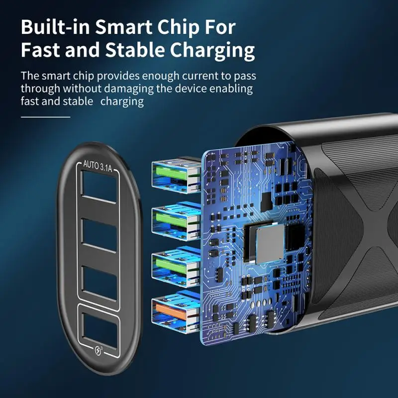 Сетевое зарядное устройство с 4 USB-портами 48 Вт QC 3 0 | Мобильные телефоны и