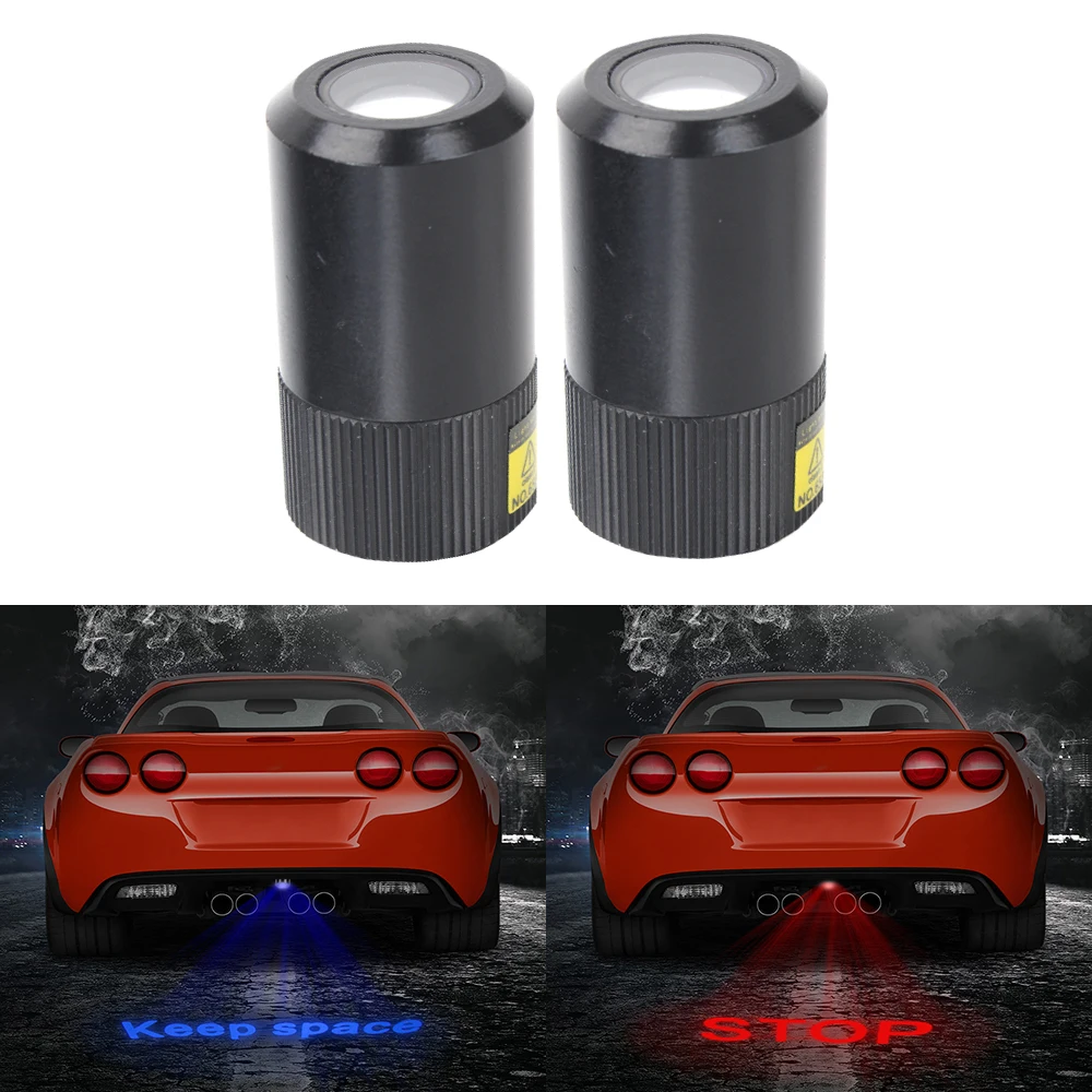 

Warning Laser Tail Logo Projector Auto Brake Parking Lamp Car Rear License Plate Lights Car LED Projection Light