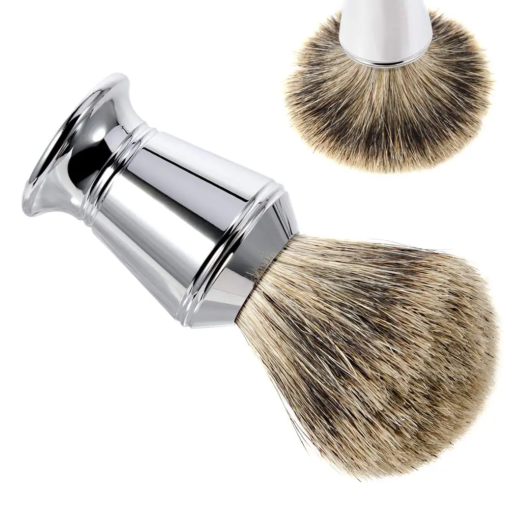 Grandslam 3in1 Комплект безопасной бритвы Набор кисточек для бритья Pure Badger Держатель для бритья+ 10 штук бесплатных клинков