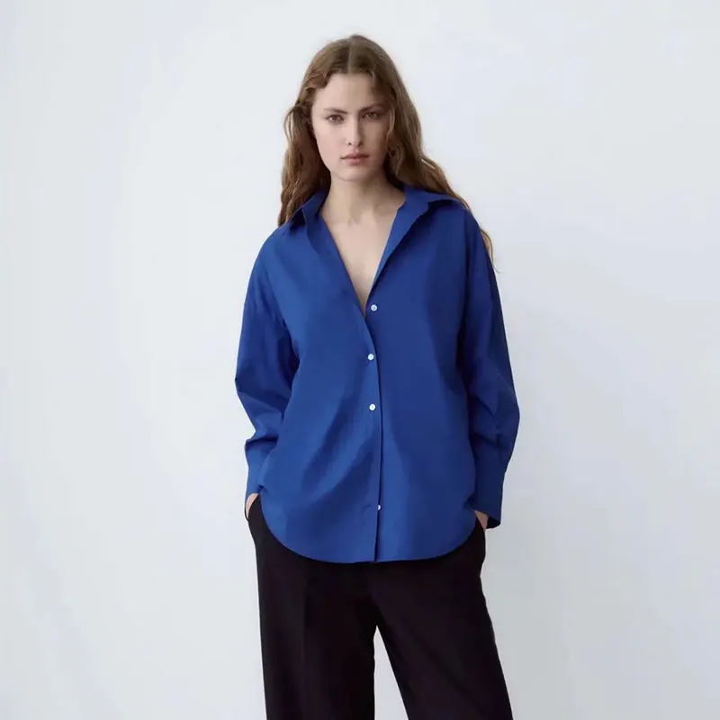 

Nlzgmsj Za 2022 Модные женские свободные блузки винтажные женские рубашки с длинным рукавом на пуговицах Блузы шикарные топы 202111