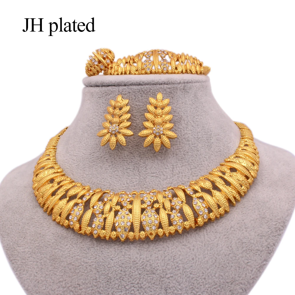 Комплект украшений для женщин новый набор из 24 к золота индийский дубай