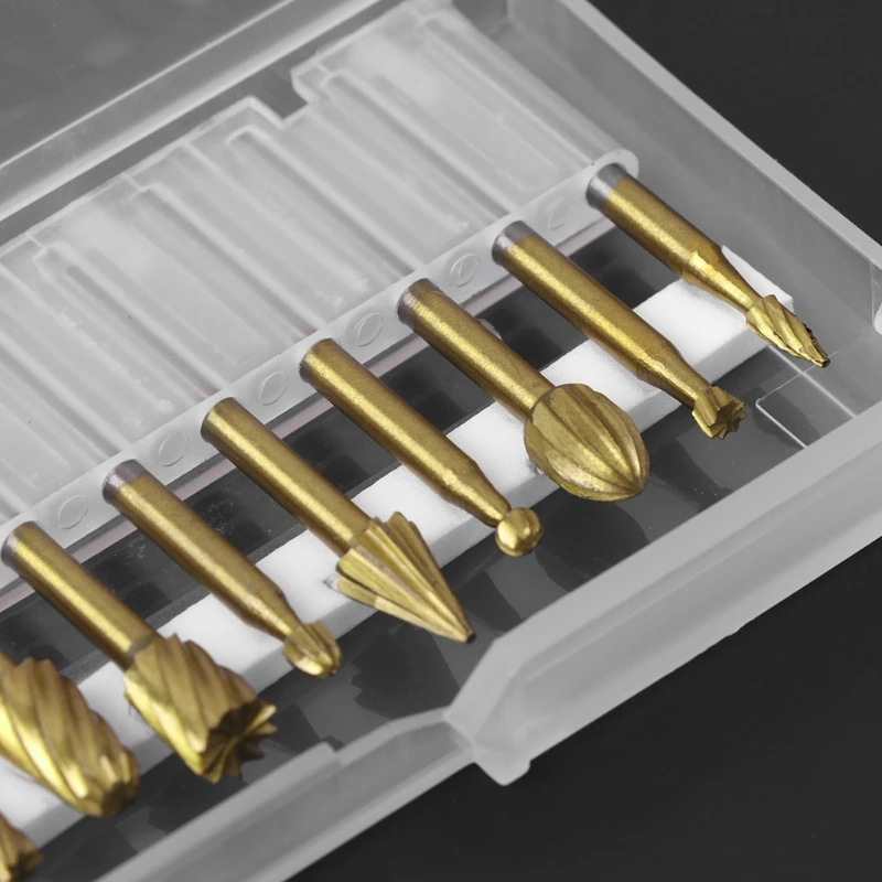 10 шт. 3 мм хвостовик роторный заусенец набор роторные пилки сверла биты для