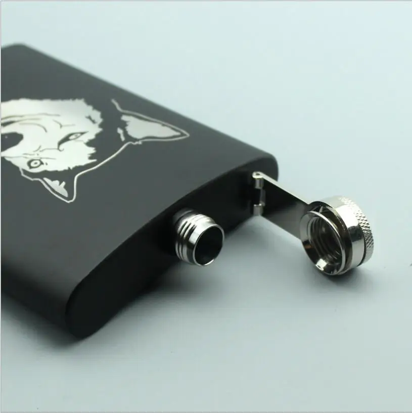 Фляжка для виски с черепом Elvis 8 унций из нержавеющей стали|Плоские фляги| |