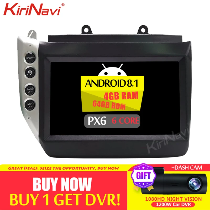 KiriNavi 6 ядерный PX6 4+ 64G " Android 8,1 автомобильный навигатор gps для Maserati GT 9 2007- wifi bluetooth музыкальный плеер автомобильное радио