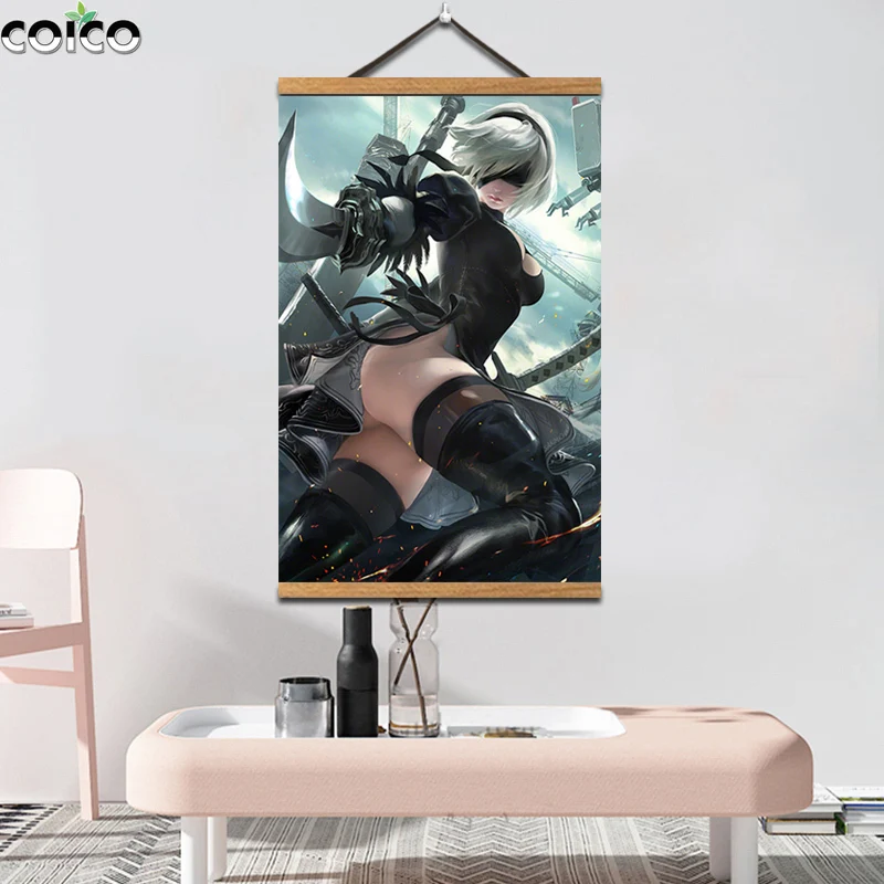 

Print Canvas Games Overwatch Mechanical Neil KDA 3D Sexy Girl Art Poster with Frame 40x60 50x70 60x90 Custom Wall Decor Picture
