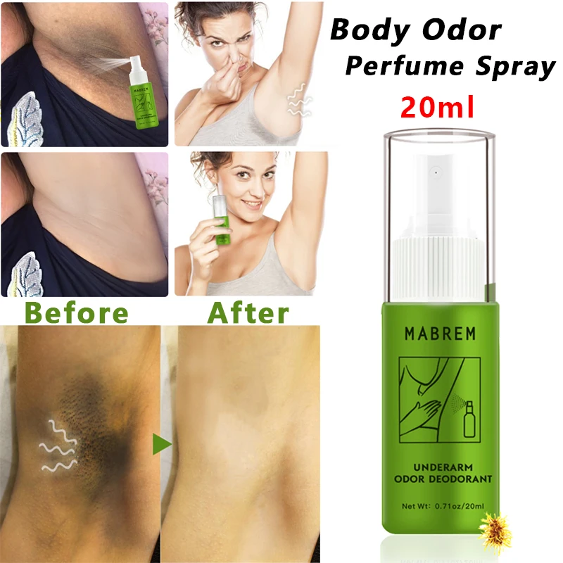 

MABREM Body Odor Sweat Deodor Perfume Spray For Man and Woman Removes Armpit Odor and Sweaty Lasting Aroma Skin Care Spray 20ml