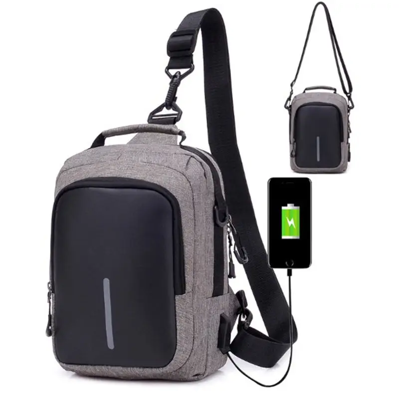 

Нейлоновая нагрудная сумка для мужчин, Ультралегкая холщовая Водонепроницаемая Повседневная сумочка-мессенджер через плечо для коротких поездок