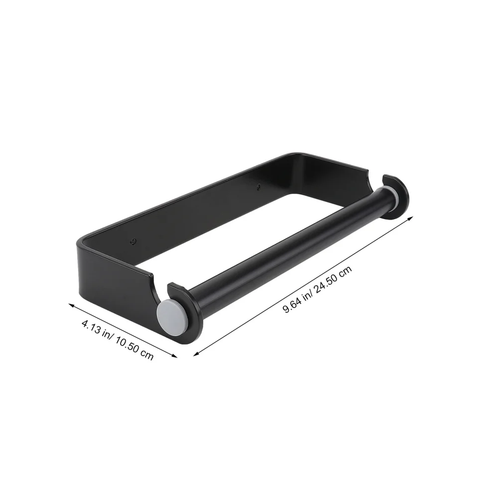 

1PC Wall Hanging Roll Paper Rack Punching Space Aluminum Tissue Holder (24CM)