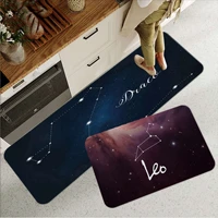12 constellation map mat printed flannel floor mat bathroom decor carpet non slip for living room kitchen welcome doormat