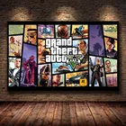 Постер Grand Theft Auto V Game GTA 5, Художественная Картина на холсте, настенные картины для комнаты, украшение для дома, настенный Декор без рамки