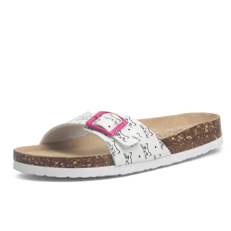 Женские сандалии на плоской подошве белые Классические босоножки без шнуровки