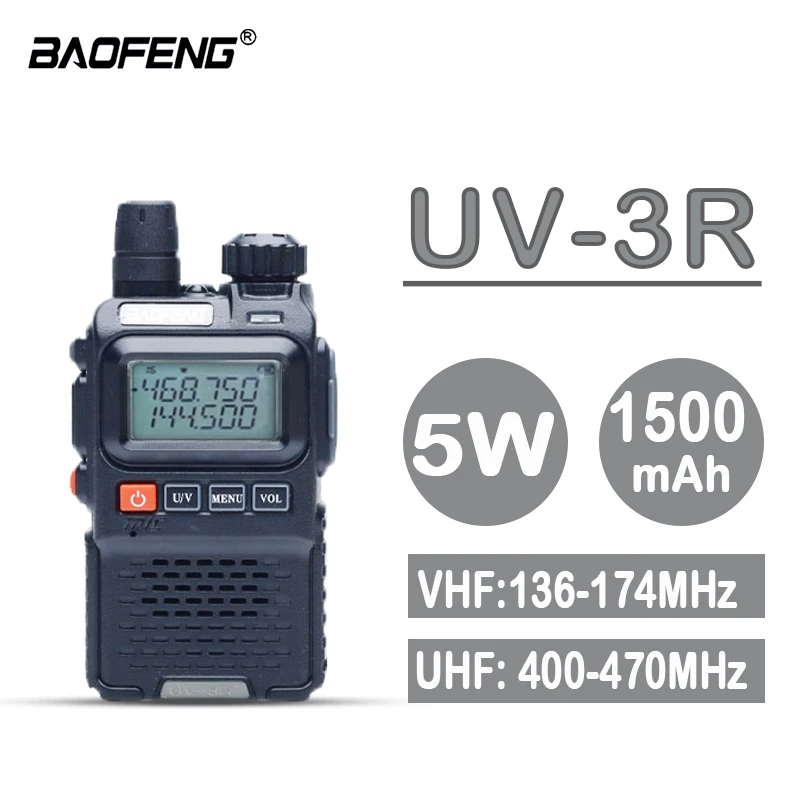 Мини-рация Baofeng UV 3R UV3R 3rplus PLUS портативная Двухдиапазонная Любительская рация