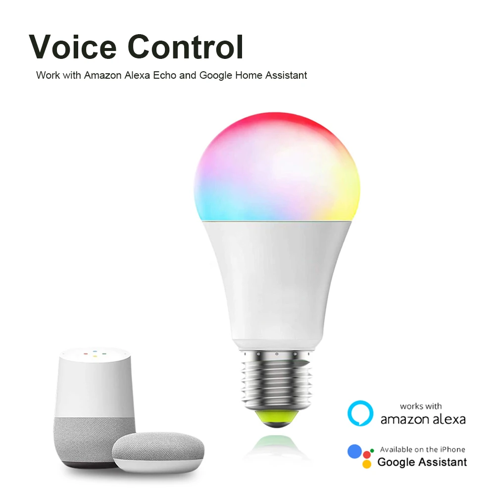 AVATTO Tuya 15 Вт WiFi умная лампа для дома E27 RGB Светодиодная с регулируемой яркостью