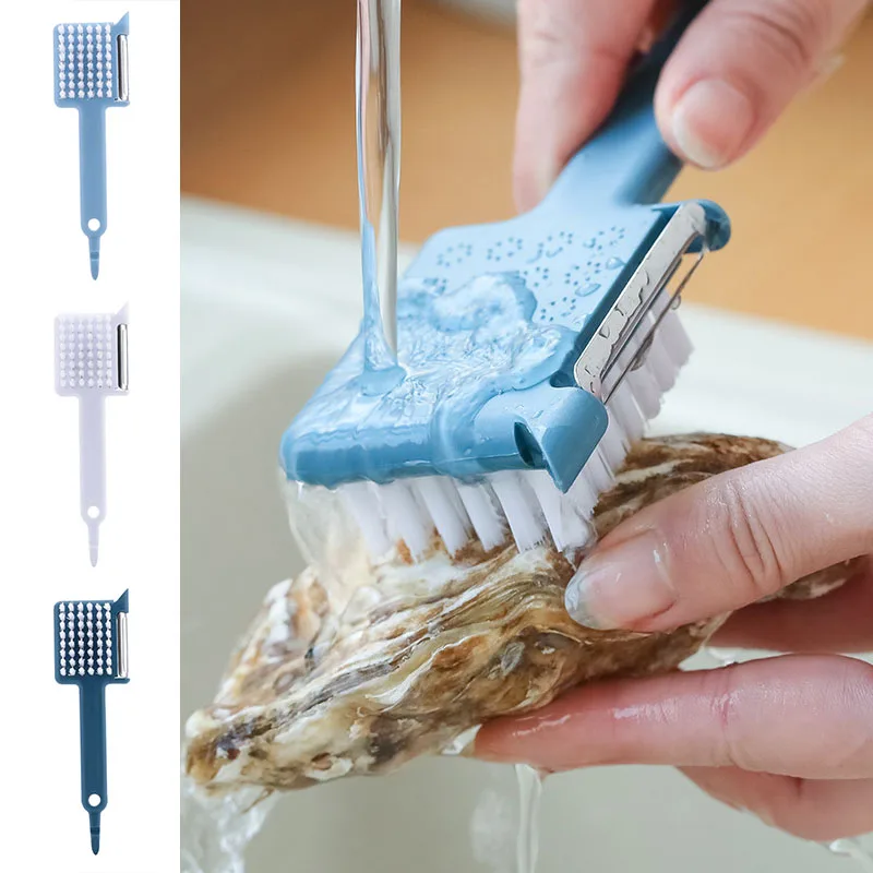 

Пять в одном Кухонные гаджеты многофункциональная Овощечистка щетка для очистки фруктов и овощей давилка чеснока Портативные Инструменты ...