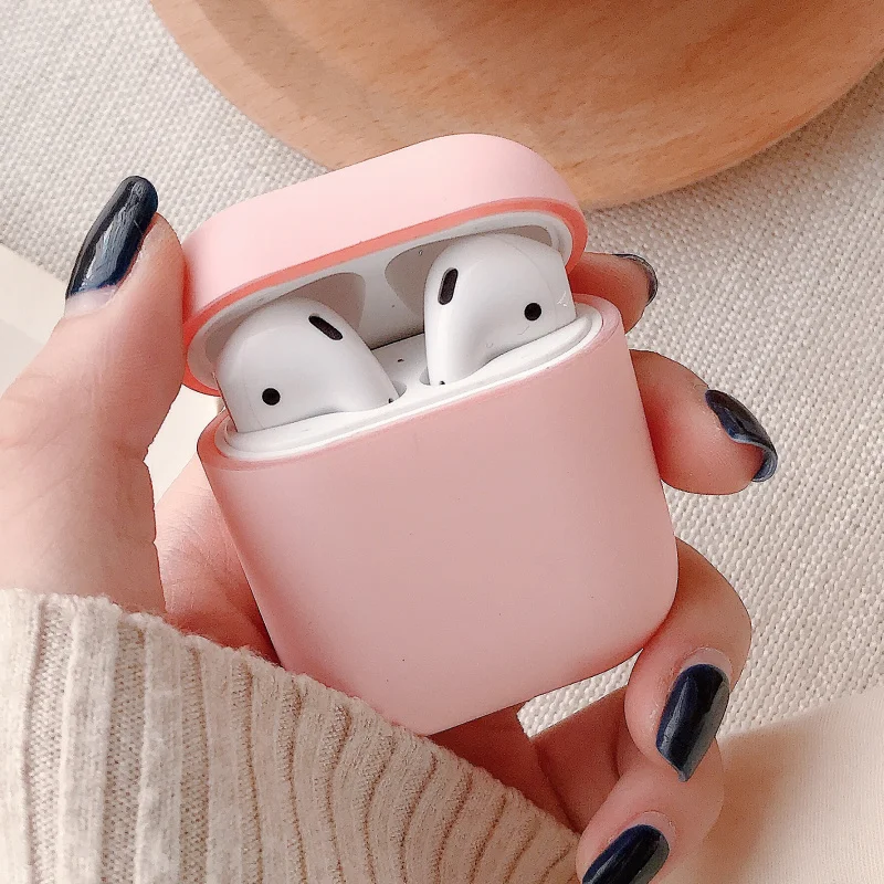Pink Жесткий чехол для наушников для Apple Airpods 1/2 противоударный чехол для Apple гарнитура для Airpods чехол s Матовый розовый защитный чехол для пары - Цвет: Pink