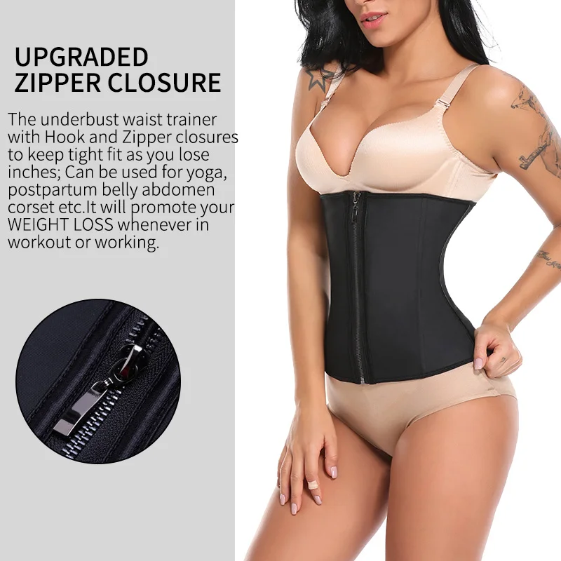 Женский латексный корсет для похудения утягивающий под грудь спортивный пояс на