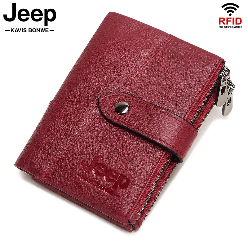 

100% Genuine Leather Women Wallet With Coin Purse RFID Small Mini Card Holder Quality PORTFOLIO Portomonee Female Walet Pocket
