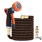 Шланг садовый высокого давления, раздвижной водяной пистолет-распылитель для полива, пластиковых труб