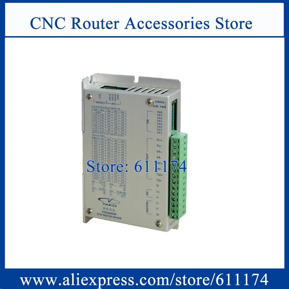 Оригинальный трехфазный Драйвер шагового двигателя YAKO YKD3606M DC20-60V 5.9A, Гибридный Драйвер шагового двигателя