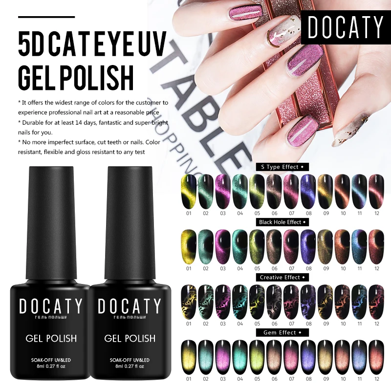 5D Galaxy кошачий глаз гель лак для ногтей Хамелеон магнитные гибридные ногти