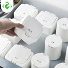 Мини-ящик для хранения с этикеткой, ватных палочек, зубочисток, органайзер для макияжа, украшений для офиса, рабочего стола, спальни, ящик, ведро для хранения