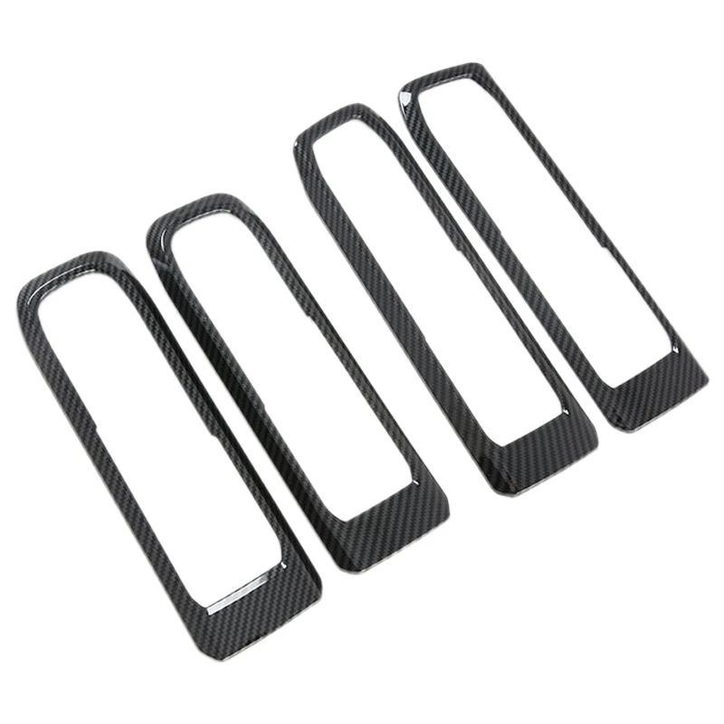 4 шт. углеродного волокна автомобильные дверные ручки чаши защитная накладка