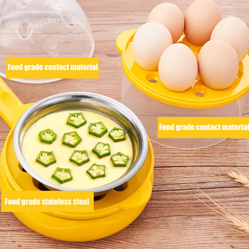 

110V / 220V Multifunction Mini Electric Egg Omelette Cooker Eggs Boiler Food Steamer Pancake Fried Steak Non-stick Frying Pan