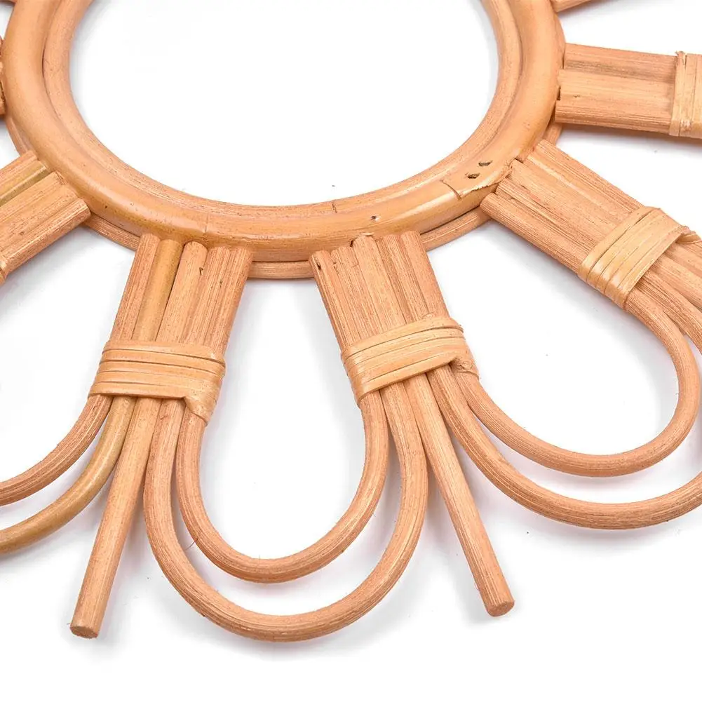 Зеркальный держатель в форме цветка из ротанга инновационное художественное