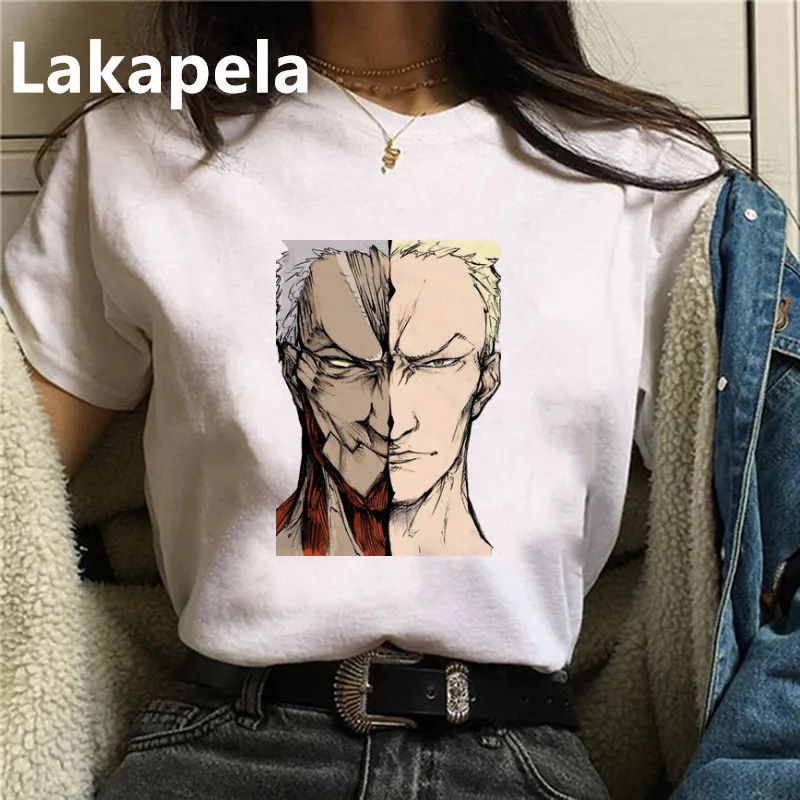 Футболка унисекс с рисунком из японского аниме атака на Титанов | Женская одежда