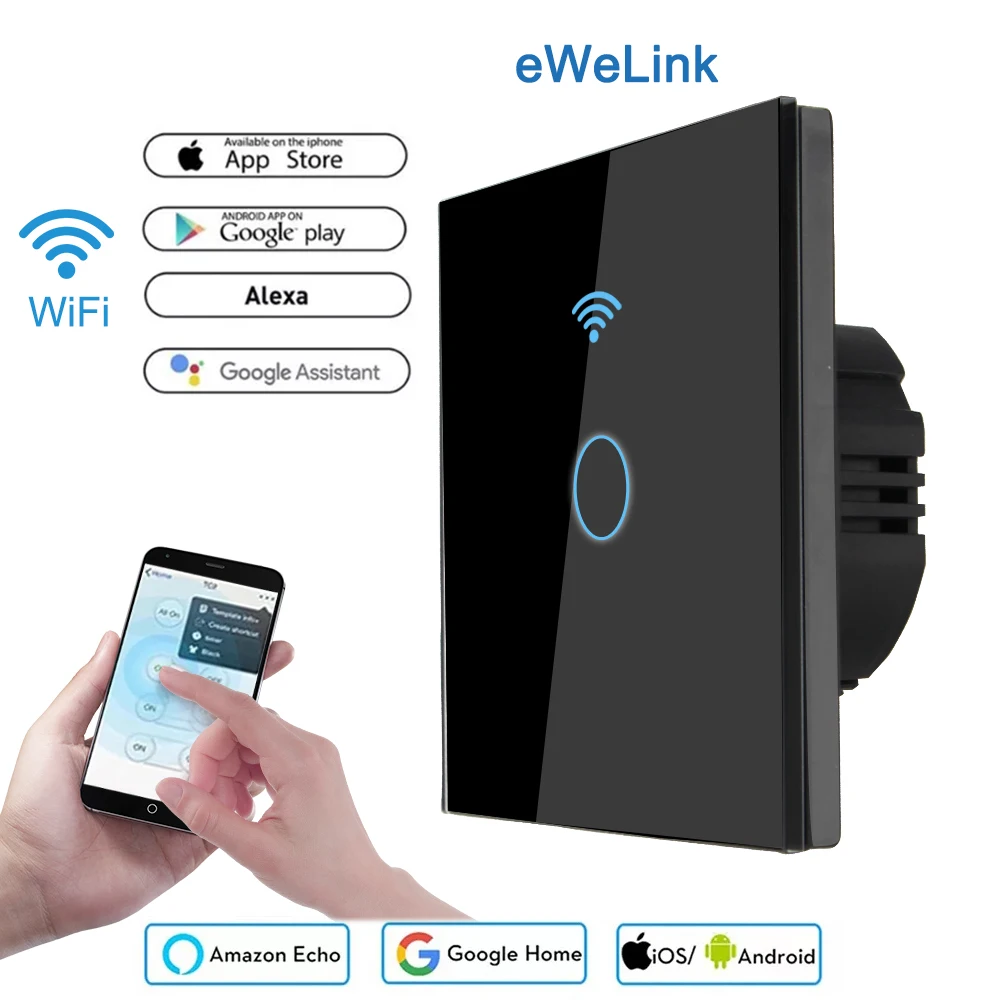 Настенный умный выключатель Wi-Fi для Android IOS стандарт ЕС 1 2 3 клавиши канал