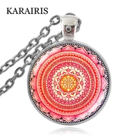karairis chakra spiritual buddhist sri yantra pendants necklace sacred geometry sri yantra mandala meditation necklace jewelry