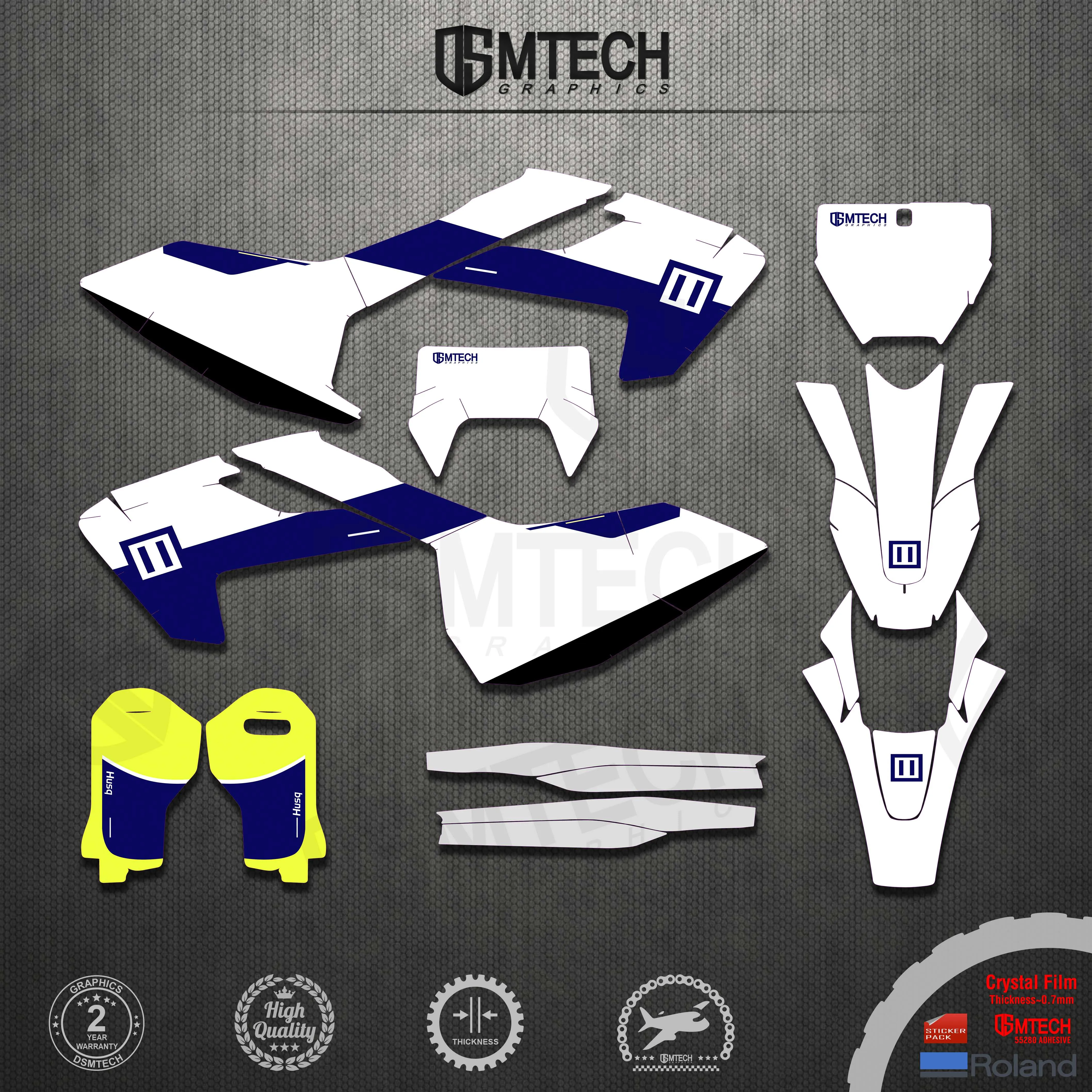 Наклейки DSMTECH Graphics Decals для Husqvarna 150 200 250 300-450 TC FC TX FX FS 2016 2017 2018 TE FE 2019 on.