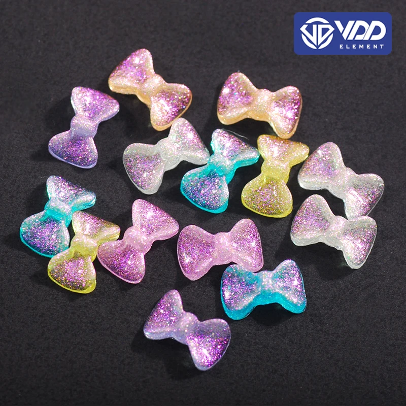 

Разноцветный бант VDD 6x10 мм, красивые аксессуары для ногтей, полимерные Стразы AB, разноцветные декоративные Материалы для творчества