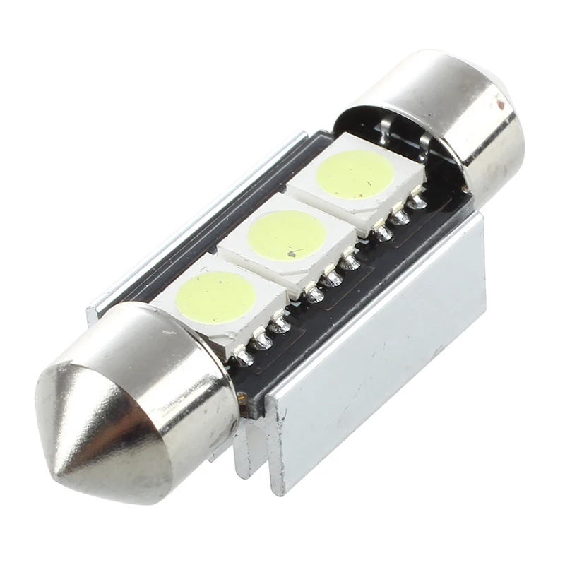 2X 36MM Bulb Lamp 3 LED White Car Dome CANBUS | Лампы и освещение