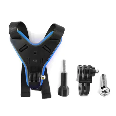 Blue With Adapter LANBEIKA полный шлем подбородок держатель мотоциклетный шлем подбородок подставка для Gopro Hero 7 6 5 4 SJCAM DJI Осмо камера аксессуар - Цвет: Blue With Adapter