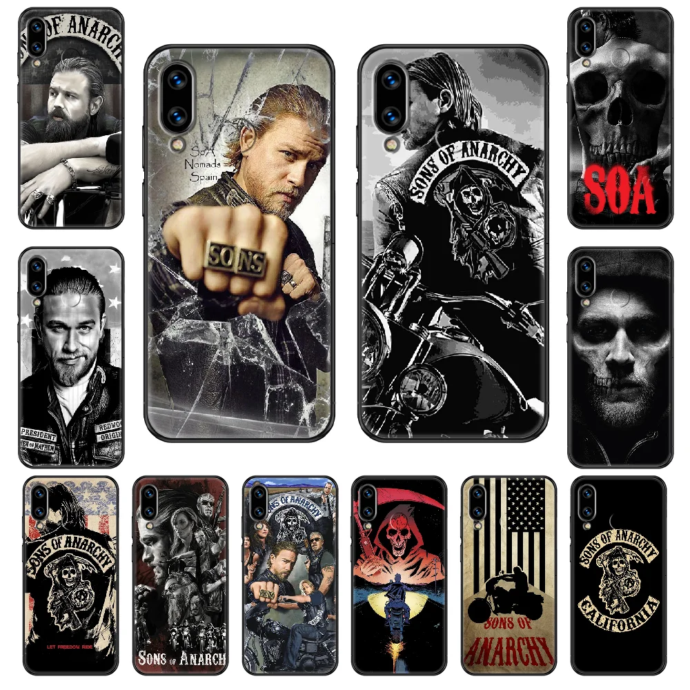 Чехол для телефона Movie Sons of Anarchy Huawei Honor Mate 5 7 8 9 10 20 i A X Lite Pro черный мягкий чехол из
