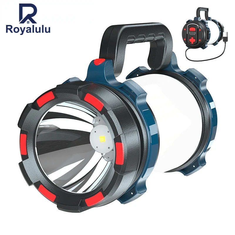 

Мощный светодиодный Ультраяркий фонарик Royalulu, светодиодный фонарик, USB Перезаряжаемый, мощный с босветильник щением, внешсветильник свет
