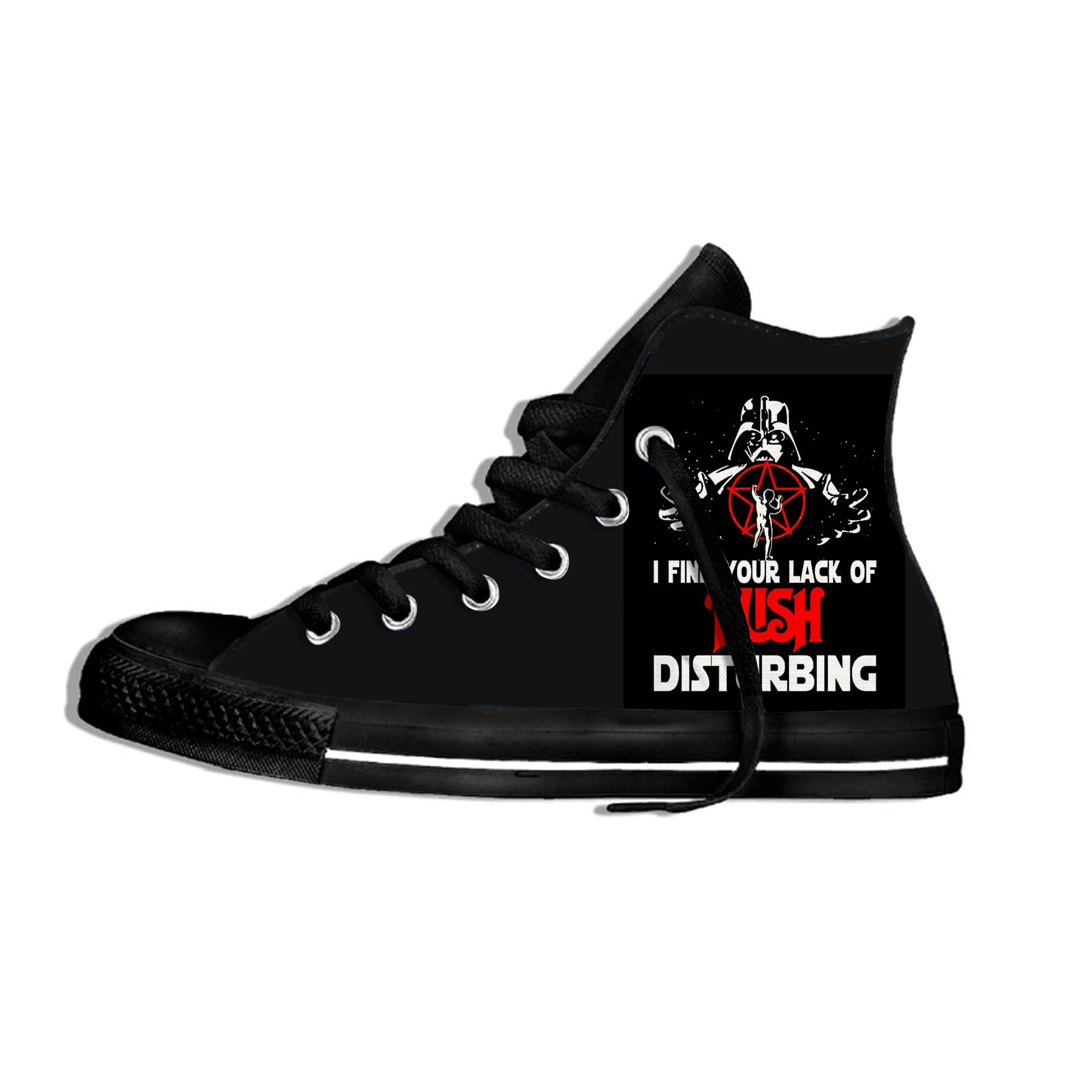 

I find your lack of heavy metal disturbing Harajuku Lightweight High Top Canvas Shoes Men Women Casual Breathable Sneakers
