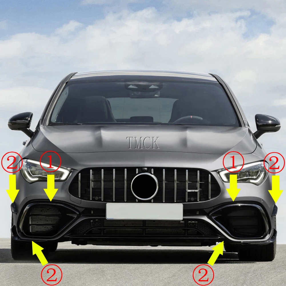 Для Mercedes Benz CLA Class C118 W118 AMG CLA45 2020 2021 + автомобильные аксессуары передний бампер для