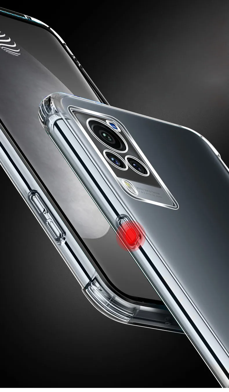 Shockproof Clear Soft TPU Case For Vivo X60 Pro Plus X50 Lite Y51 Y31 V20 SE V21E IQOO 7 Y20A Y72 Y11S Y12S Y52S Y31S |