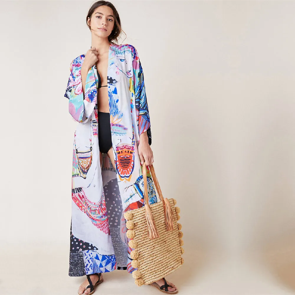 Пляжная накидка кафтаны саронг купальный костюм накидки пляжный парео женская