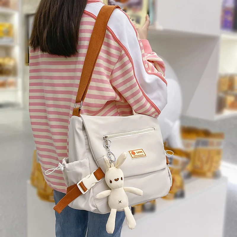 

Ladies Kawaii Nylon Casual Crossbody Bag Women Messenger Small Girl Fashion Female Cute Shopper Student Teen School Shoulder Bag